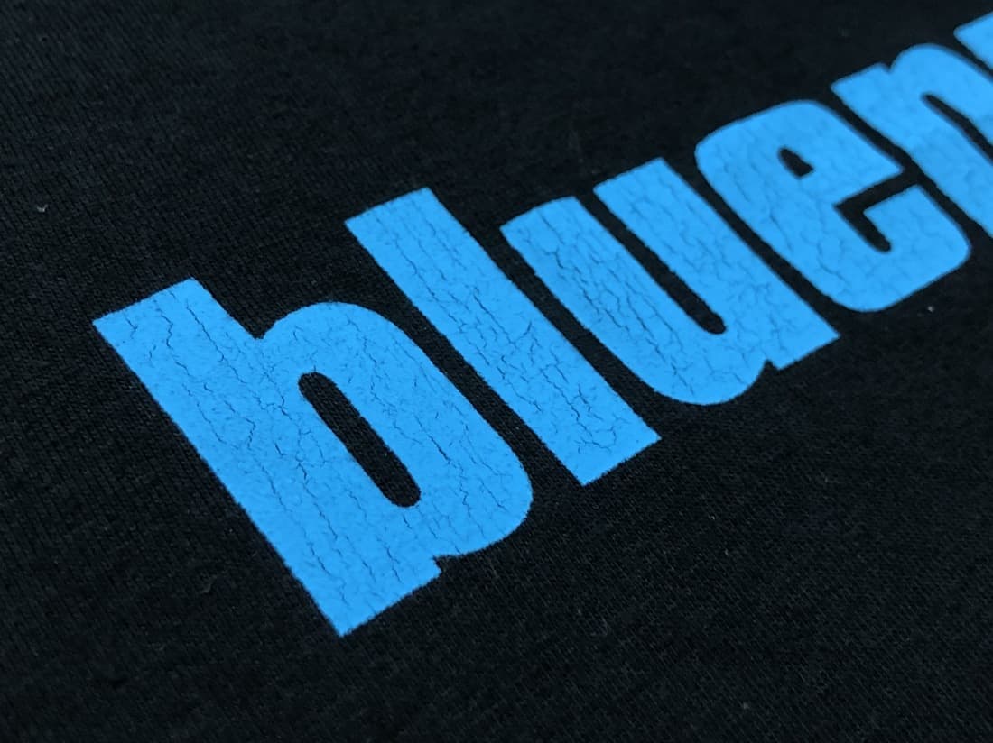 クラックプリント青色