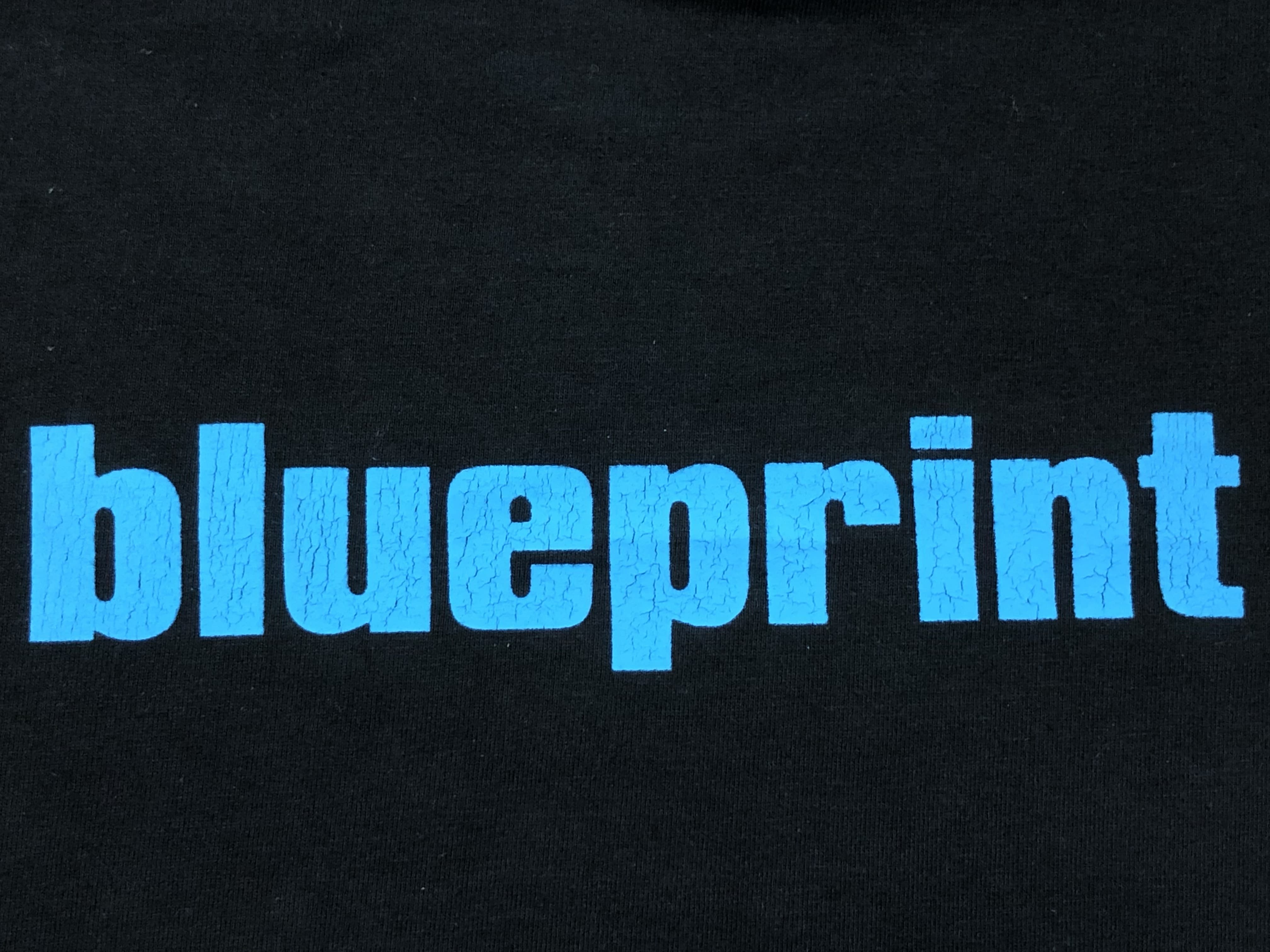 クラックプリント青色